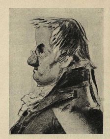 Portrait Caricature of the architect Giacomo Quarenghi (1744-1817), 1810s. Creator: Orlowski (Orlovsky), Alexander Osipovich (1777-1832)