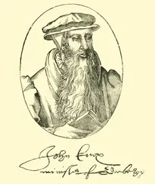 Portrait and Autograph of John Knox c1550-1560, (1890). Creator: Unknown