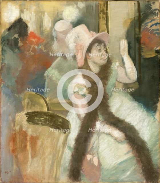 Portrait after a Costume Ball (Portrait of Madame Dietz-Monnin), 1879. Creator: Edgar Degas.