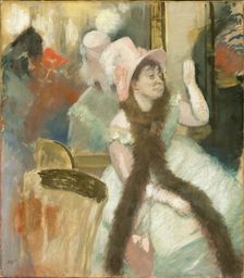 Portrait after a Costume Ball (Portrait of Madame Dietz-Monnin), 1879. Creator: Edgar Degas