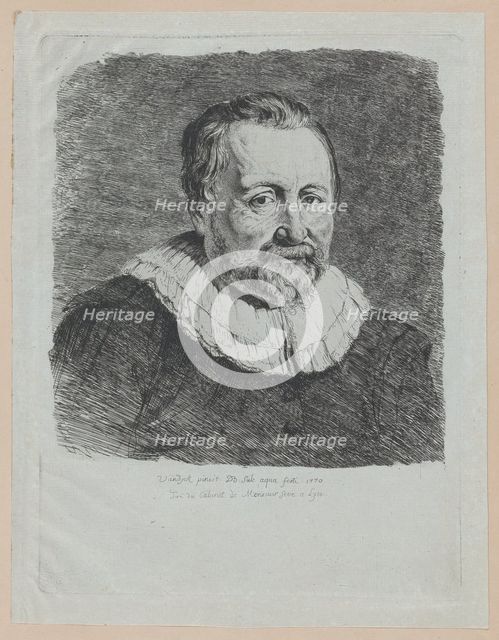 Portrait, after Van Dyck, 1770. Creator: Jean-Jacques de Boissieu.