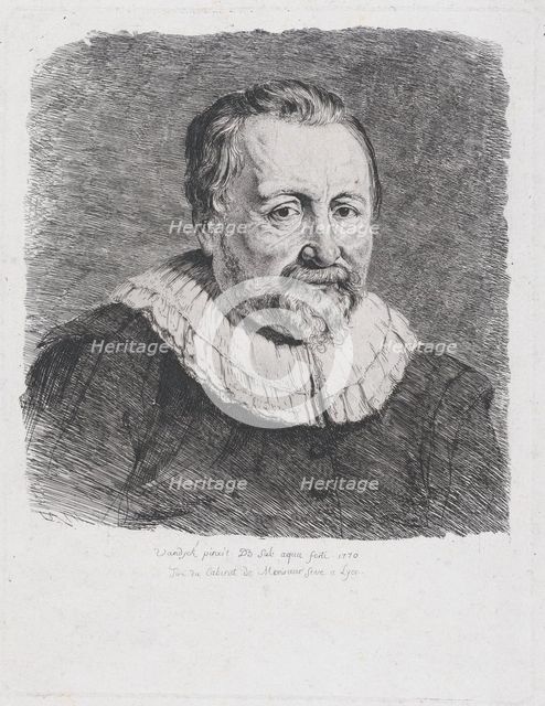 Portrait, after Van Dyck, 1770. Creator: Jean-Jacques de Boissieu.