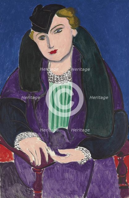 Portrait au manteau bleu, 1935. Creator: Matisse, Henri (1869-1954).