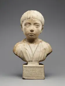 Portrait Bust with Inscription, A.D. 100-115. Creator: Unknown