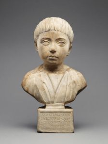 Portrait Bust with Inscription, A.D. 100-115. Creator: Unknown