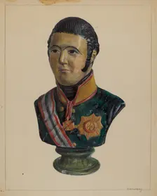 Portrait Bust, c. 1936. Creator: Mina Lowry
