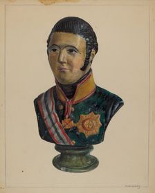 Portrait Bust, c. 1936. Creator: Mina Lowry