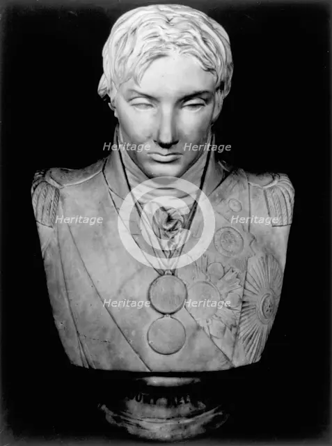 Portrait bust of Viscount Horatio Nelson, British naval commander, 1797. Artist: Anne Seymour Damer