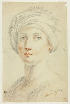 Portrait Bust of Young Woman in Turban, n.d. Creator: David Allan
