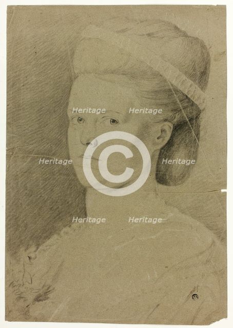 Portrait Bust of Young Woman, n.d. Creator: Francis Cotes.