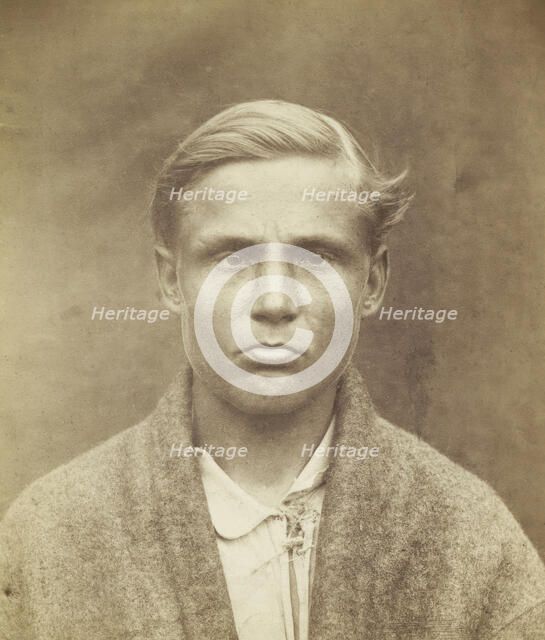 Portrait, bust, of young man from Tavastehus, Finland, 1877. Creator: Unknown.