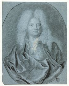 Portrait Bust of a Man in a White Wig, n.d. Creator: Cornelis van Poelenburgh