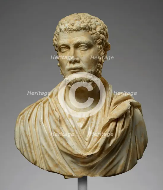 Portrait Bust of a Bearded Man, about A.D. 215. Creator: Unknown.