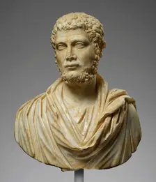 Portrait Bust of a Bearded Man, about A.D. 215. Creator: Unknown