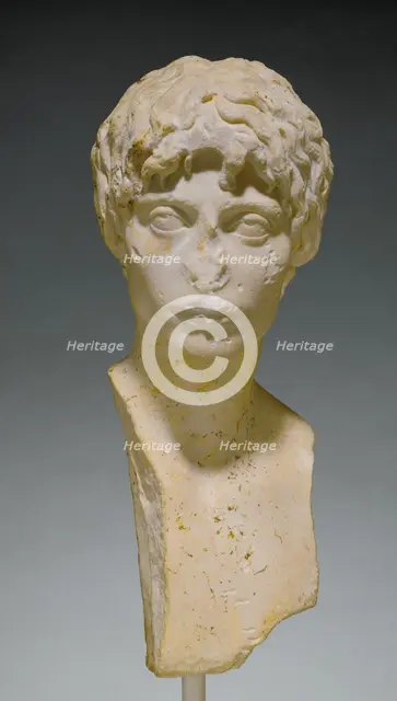 Portrait Bust of a Roman Adolescent, A.D. 170-190. Creator: Unknown.