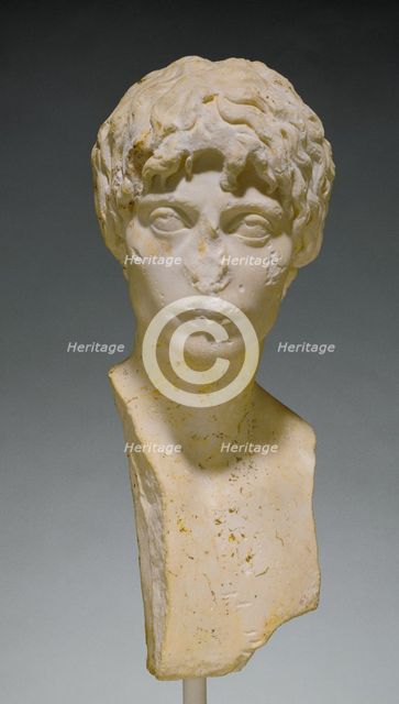 Portrait Bust of a Roman Adolescent, A.D. 170-190. Creator: Unknown.