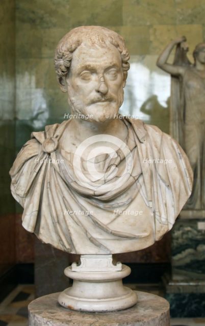 Portrait bust of a Roman Commander General, c mid 2nd century. Artist: Unknown