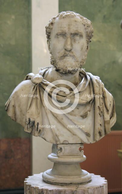 Portrait bust of a Roman Commander General, early 3rd century AD. Artist: Unknown
