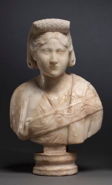 Portrait Bust of an Aristocratic Woman, 280-290. Creator: Unknown