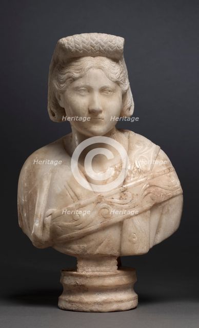 Portrait Bust of an Aristocratic Woman, 280-290. Creator: Unknown.