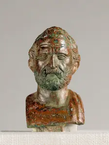 Portrait Bust of Demosthenes, 50 B.C.-A.D. 100. Creator: Unknown