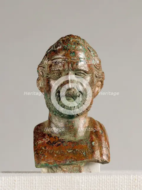 Portrait Bust of Demosthenes, 50 B.C.-A.D. 100. Creator: Unknown.