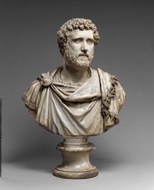 Portrait Bust of Emperor Antoninus Pius, A.D. 140-160. Creator: Unknown