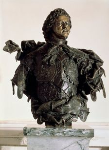 Portrait Bust of Emperor Peter the Great 1723-1730. Artist: Bartolomeo Francesco Rastrelli