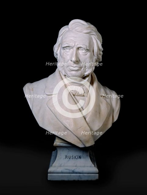 Portrait Bust of John Ruskin, 1881. Artist: Joseph Edgar Boehm.