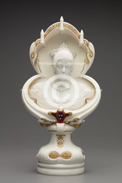Portrait bust of Marie-Caroline de Bourbon-Sicile, Duchesse de Berry, 1840. Creator: Félicie de Fauveau.