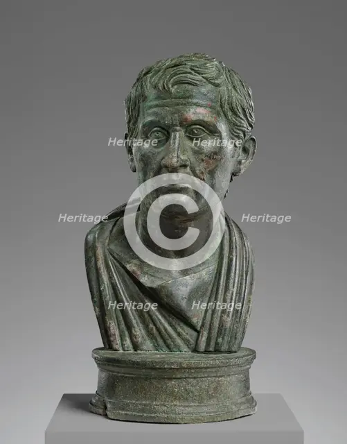 Portrait Bust of Menander, 25 B.C.-A.D. 50. Creator: Unknown.