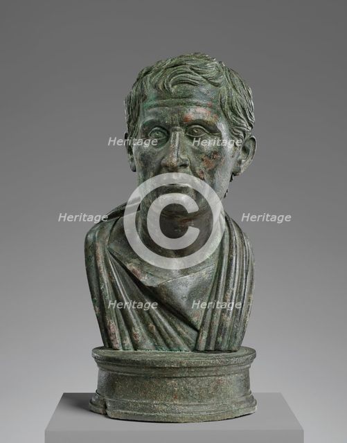 Portrait Bust of Menander, 25 B.C.-A.D. 50. Creator: Unknown.