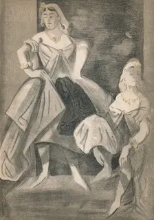Portrait by Constantin Guys c1860, (1939). Artist: Constantin Guys