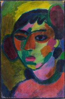 Portrait, c1916. Creator: Alexei Jawlensky