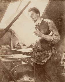 Portrait d'un graveur, 1860s-70s. Creator: Unknown
