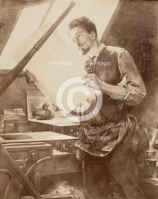 Portrait d'un graveur, 1860s-70s. Creator: Unknown.