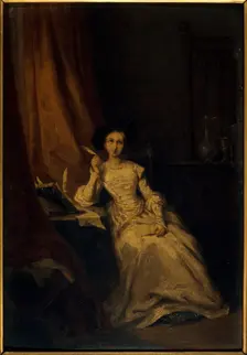 Portrait d'une actrice (Mme Volnys ?), c1835. Creator: Adèle-Anaïs Colin