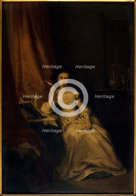 Portrait d'une actrice (Mme Volnys ?), c1835. Creator: Adèle-Anaïs Colin.