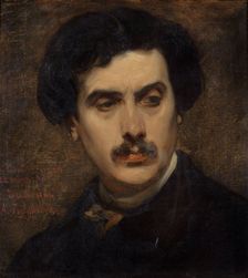 Portrait d'Alexandre Falguière, 1870. Creator: Charles Emile Auguste Carolus-Duran