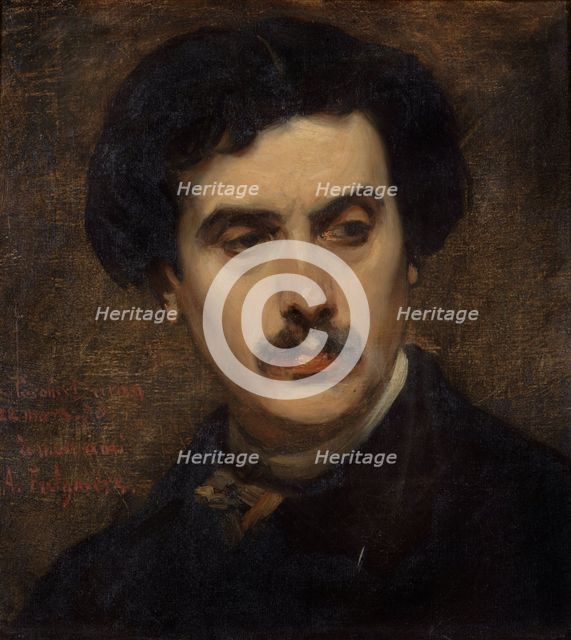 Portrait d'Alexandre Falguière, 1870. Creator: Charles Emile Auguste Carolus-Duran.