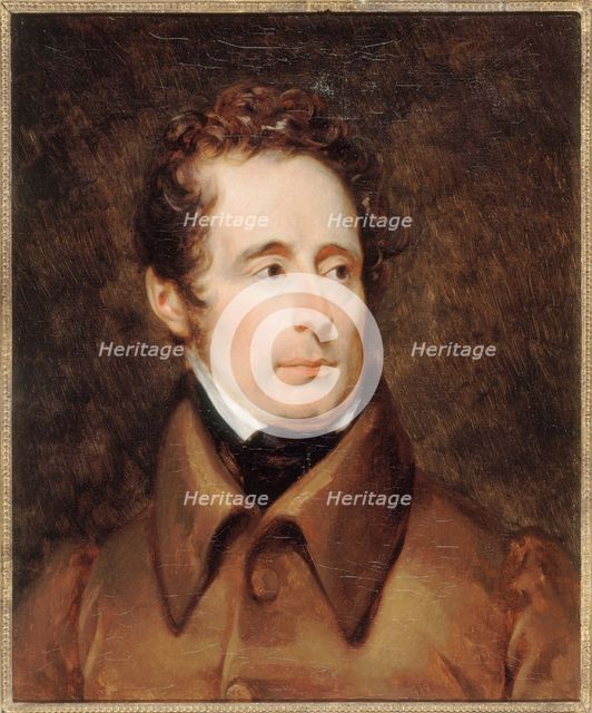 Portrait d'Alphonse de Lamartine (1790-1869), poète, historien et homme politique, c1831. Creator: Francois Pascal Simon Gerard.
