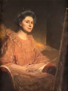 Portrait d'Angèle Delasalle, 1900. Creator: Jean Joseph Benjamin Constant