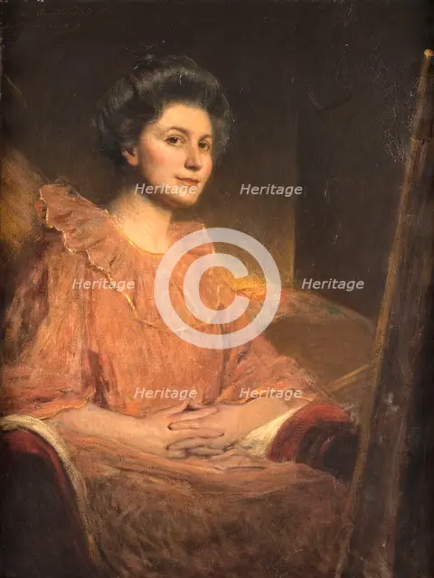 Portrait d'Angèle Delasalle, 1900. Creator: Jean Joseph Benjamin Constant.