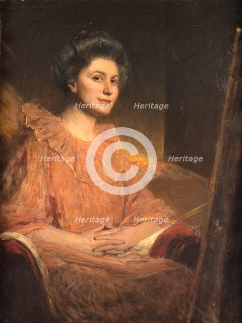 Portrait d'Angèle Delasalle, 1900. Creator: Jean Joseph Benjamin Constant.