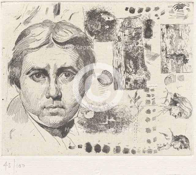 Portrait d'Ingres (Portrait of Ingres), 1844, printed 1982. Creator: Charles Nègre.