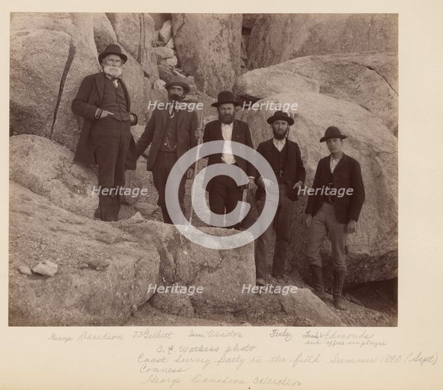 Portrait-Davidson, Gilbert, Winston, Finley, Edmonds, 1890. Creator: Carleton Emmons Watkins.