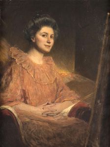 Portrait d'Angèle Delasalle, 1900. Creator: Jean Joseph Benjamin Constant