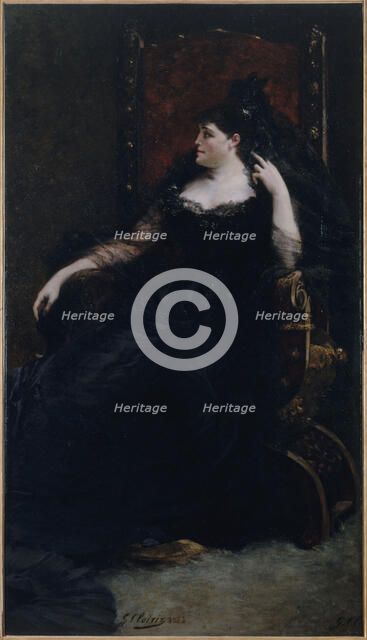 Portrait de -Gabrielle Krauss (1842-1906), chanteuse, 1883. Creator: Georges Jules Victor Clairin.