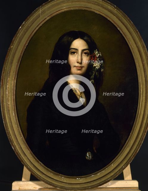 Portrait de George Sand, between 1837 and 1839. Creator: Auguste Charpentier.