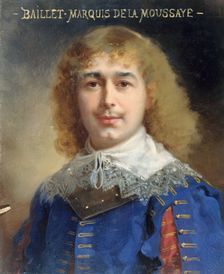 Portrait de Georges Baillet, sociétaire de la Comédie-Française dans le rôle du Marquis, ..., c1884. Creator: Daniel Berard